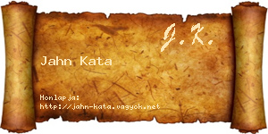 Jahn Kata névjegykártya